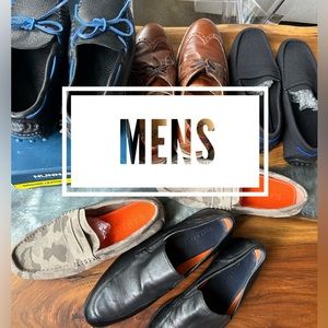 MENS SHOES and CLOTHES and HATS! Some brand new!